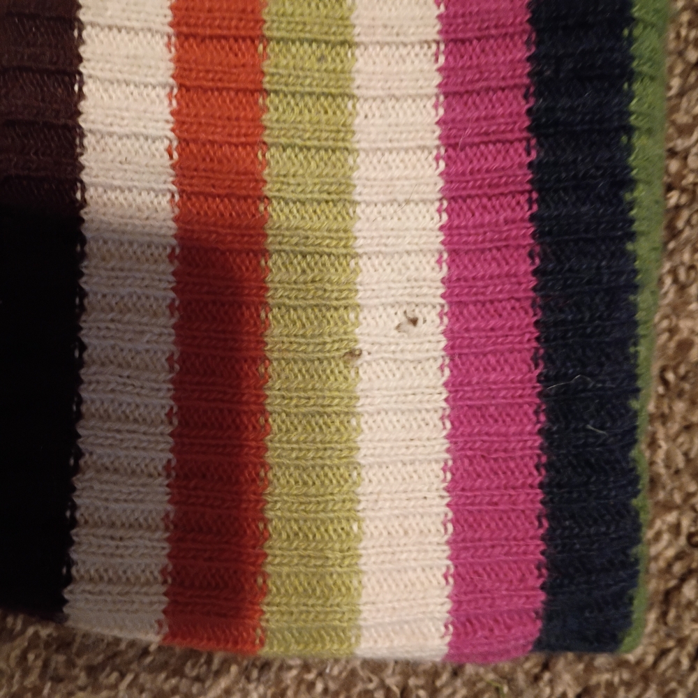 Colorful Striped Womens Coach Boots - Picture 7 of 8